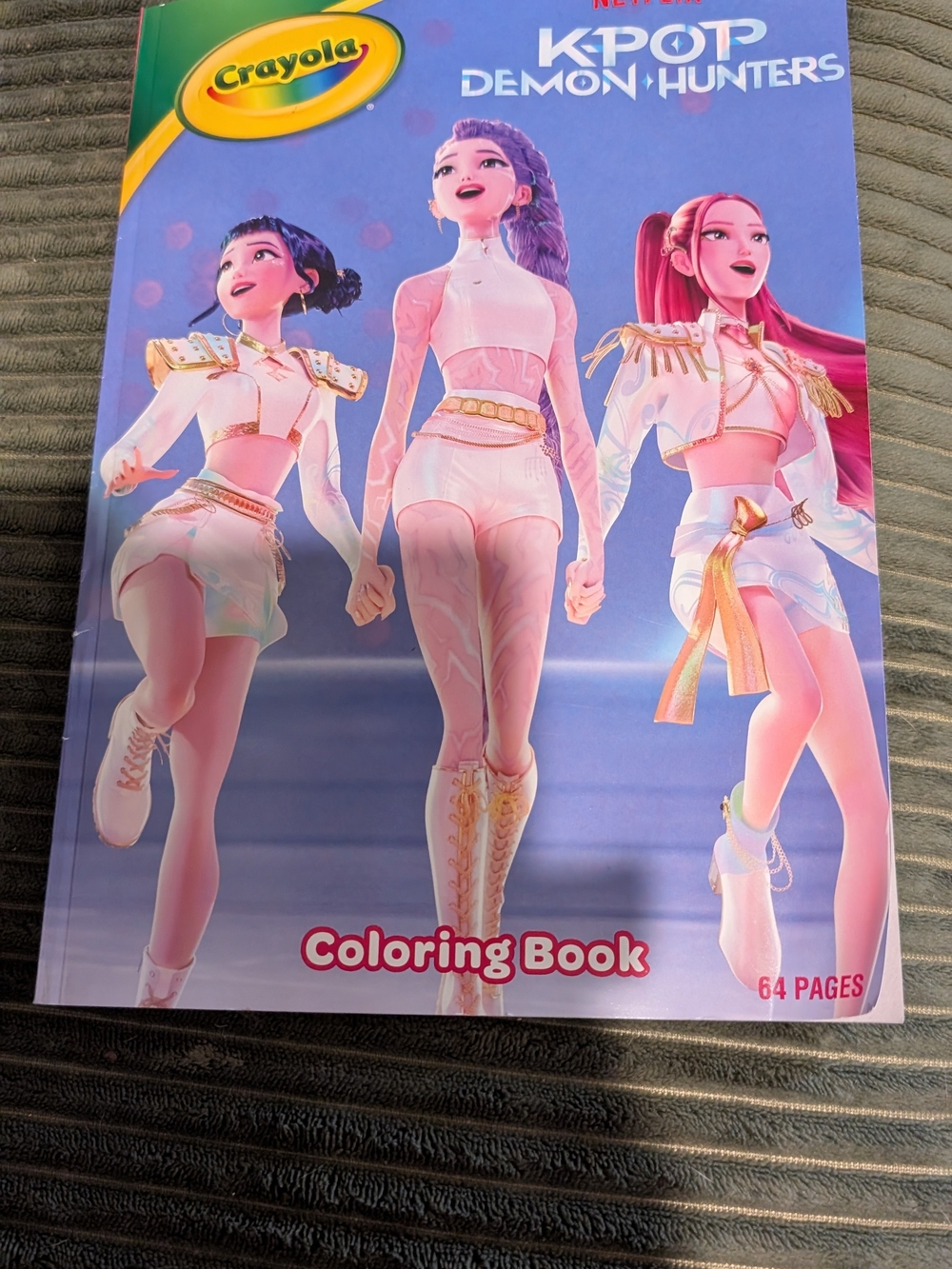 Crayola K-Pop Demon Hunters Coloring Book - Pink & Purple Cover
